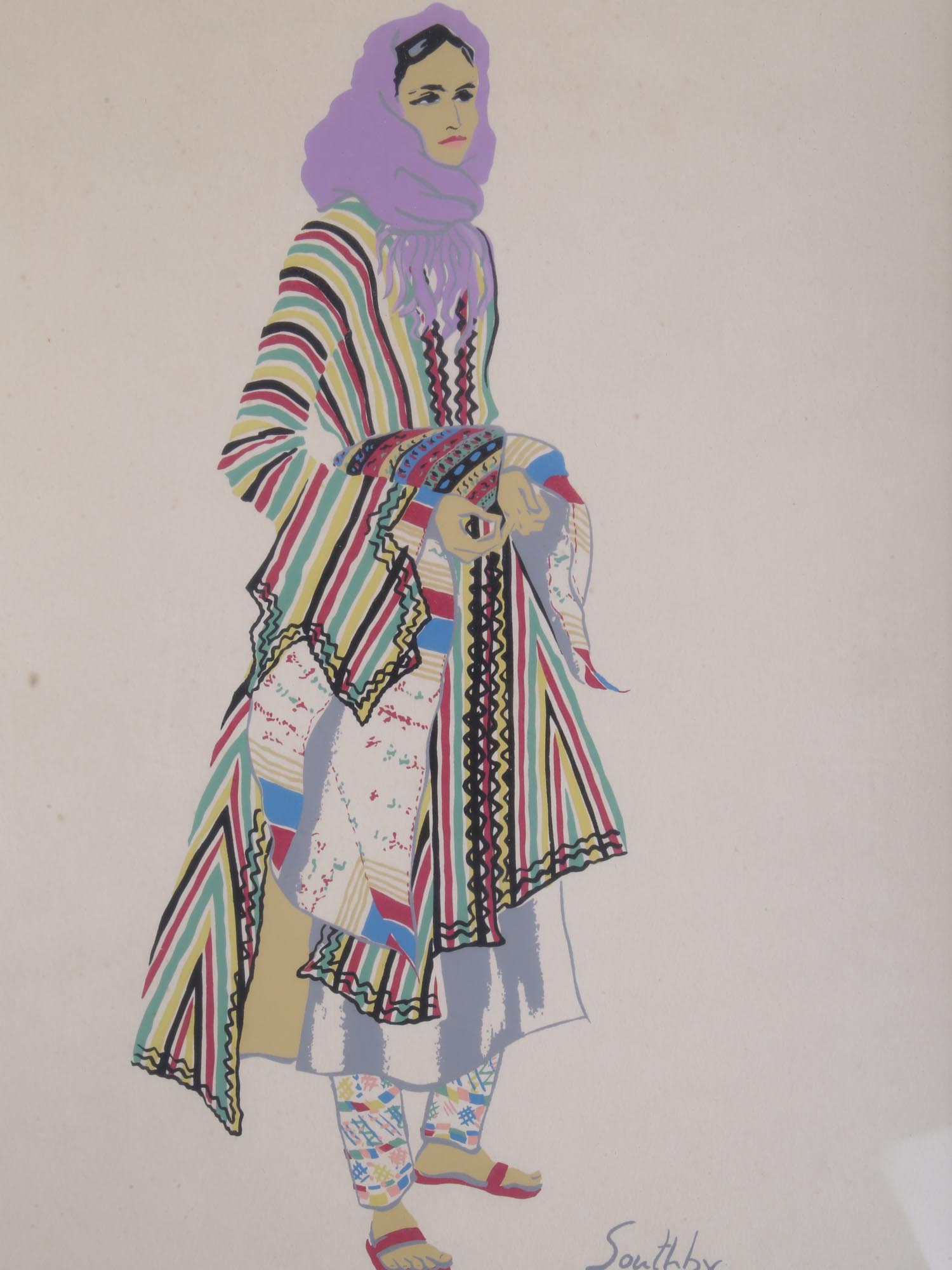 SAFED PALESTINE FASHION COSTUME PRINT BY SOUTHBY PIC-1